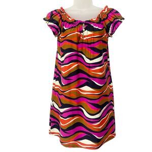 Jude Connally Swirl Wave Catalina Cloth Dress Size M